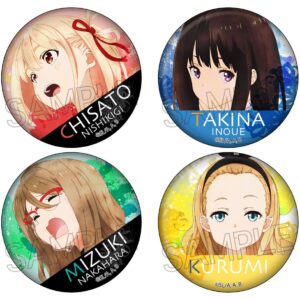 Lycoris Recoil: Wet Color Series Can Badge: 1 Box (8pcs) - Image 1